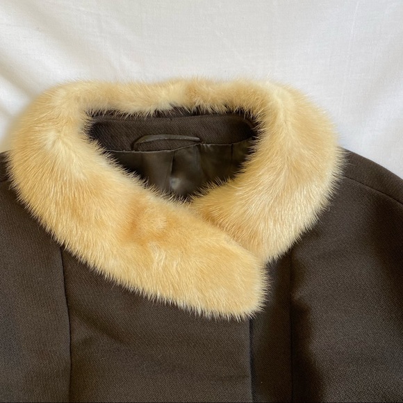 VTG Modell Mid-Century Fur Collared Swing Coat| Regency | Old Hollywood | Mod- M - Picture 6 of 6